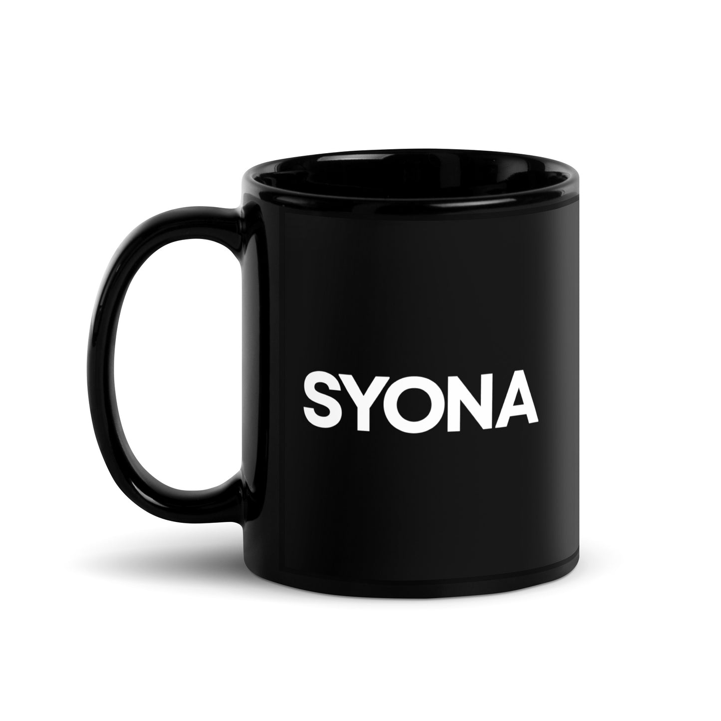 Syona Black Glossy Mug