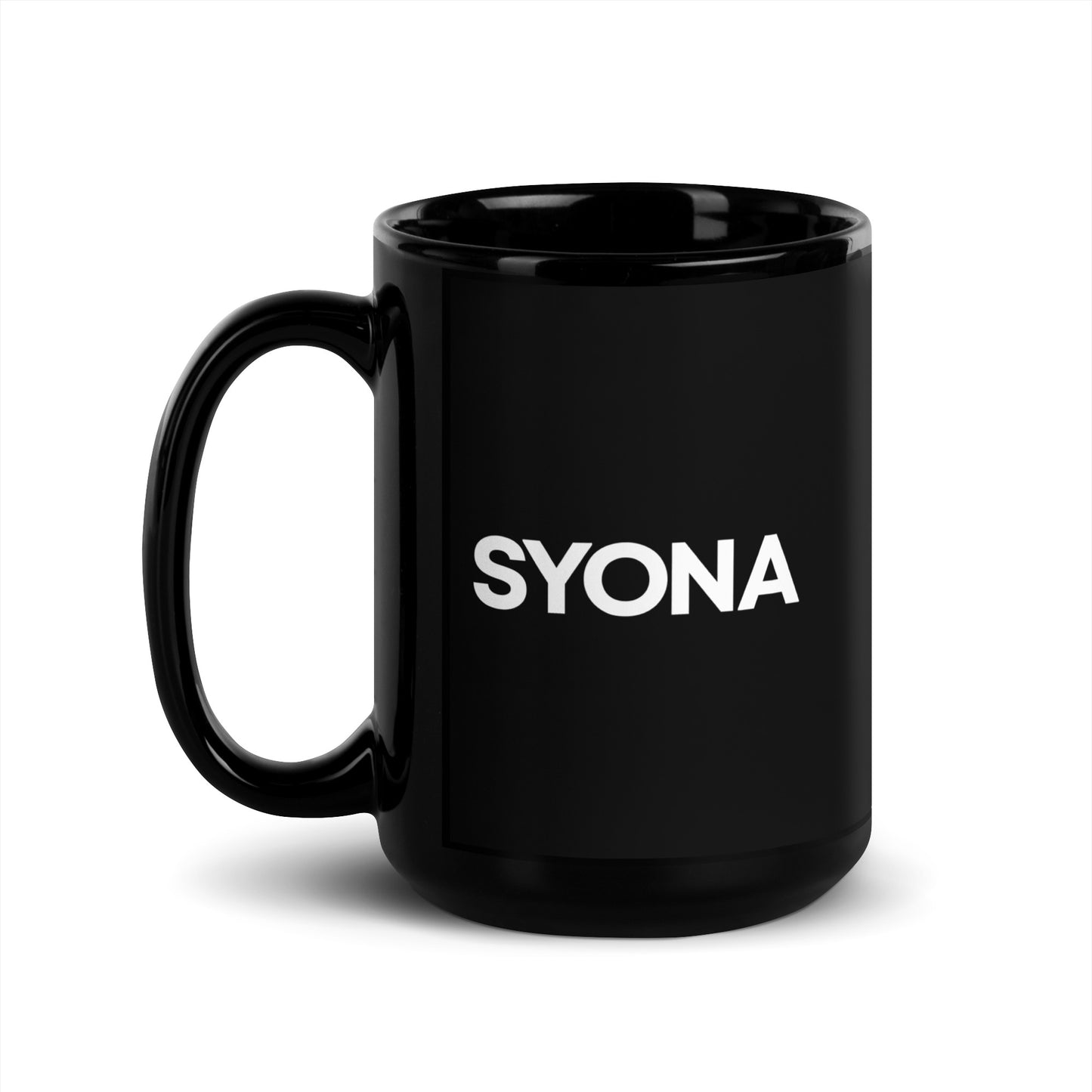 Syona Black Glossy Mug