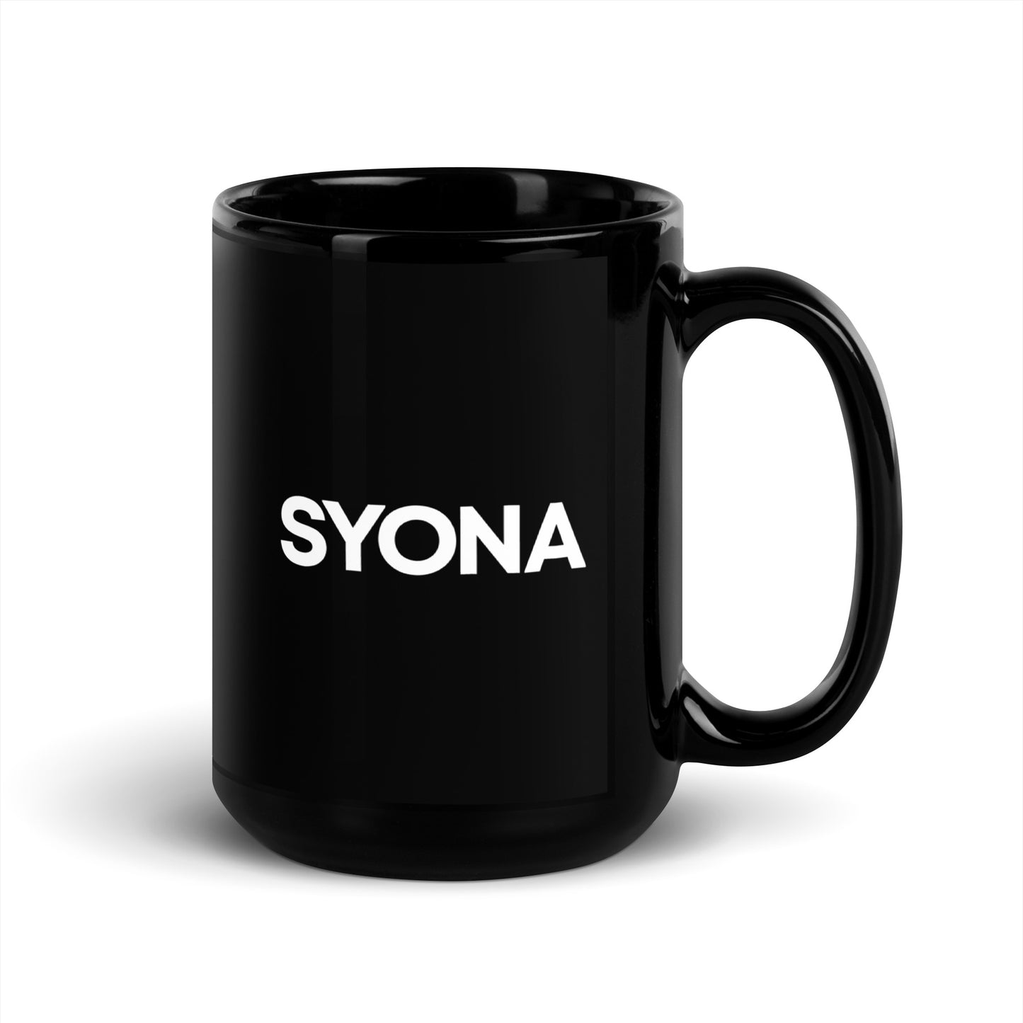 Syona Black Glossy Mug