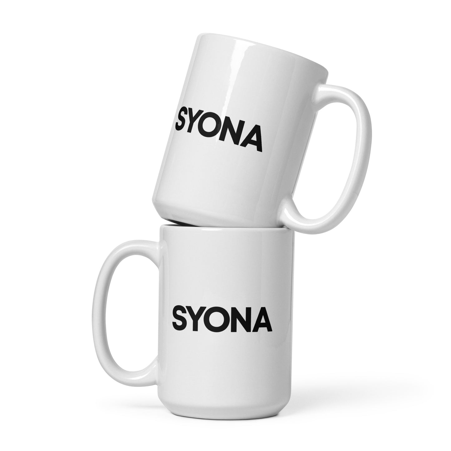 Syona White Glossy Mug