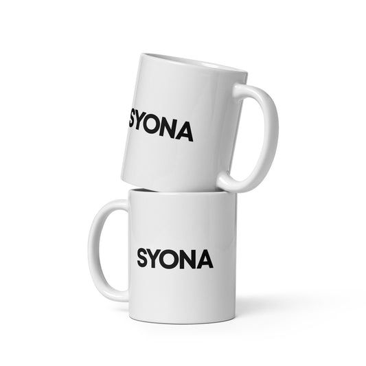 Syona White Glossy Mug